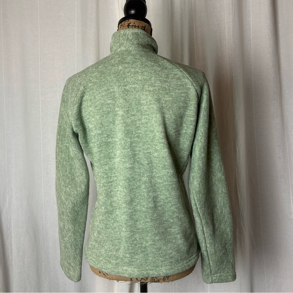 Patagonia Synchilla Fleece 1/4 Zip Pullover Heather Green Women’s L Terry Lining - Picture 2 of 5